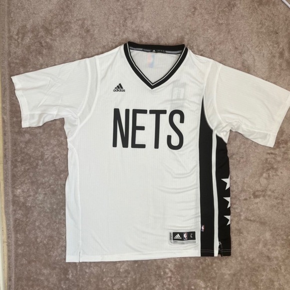 Adidas‎ Brooklyn Nets NBA Pride Swingman Jersey White Mens Large - Picture 12 of 16